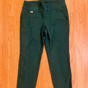 ALFANI Women's Emerald Green STRETCH Cropped Pants ~ Sz 10PS